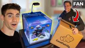 His *DREAM* SALTWATER AQUARIUM!!
