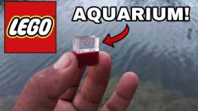 WORLD'S SMALLEST AQUARIUM Fish Tank! LEGO with FLEX SEAL DIY