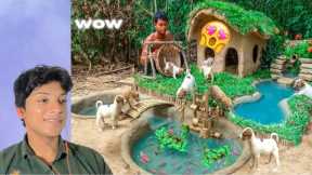 People Building Cute🥰 House For Homeless Puppies (Dog House)