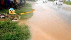 What Have You Done? After Flooding Rain To Drain Flooded Roadway