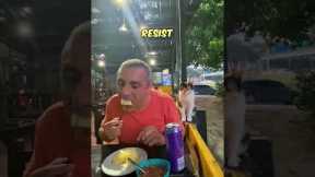 Stray cat politely asks for food 🍲🐈