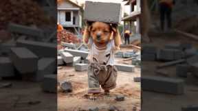poor puppy was made fun of by his friends because he didn't have a new . Dog Hard work #short
