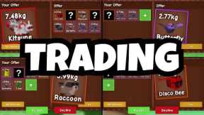 Grow a Garden Trading Montage #2 🔄❓😱 I got Raccoon, Butterfly & Disco Bee