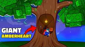 I Built a Base Inside of Giant Amberheart Tree!