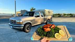 Eating LIke a King for Free - Truck Camping W/ Dungeness Crab
