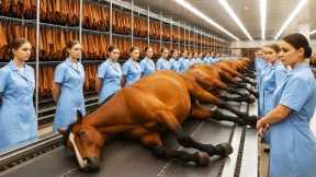 Inside a Horse Leather Factory | From Raw Hide to Million-Dollar Luxury Products (Full Process)