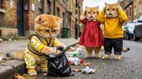 Mama Cat Is Sick – Ginger Kitten Works as a Cleaner to Earn Money for Medicine!